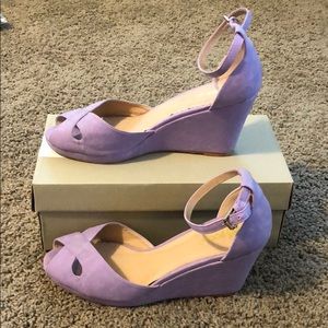 Purple heels with strap size 8.5